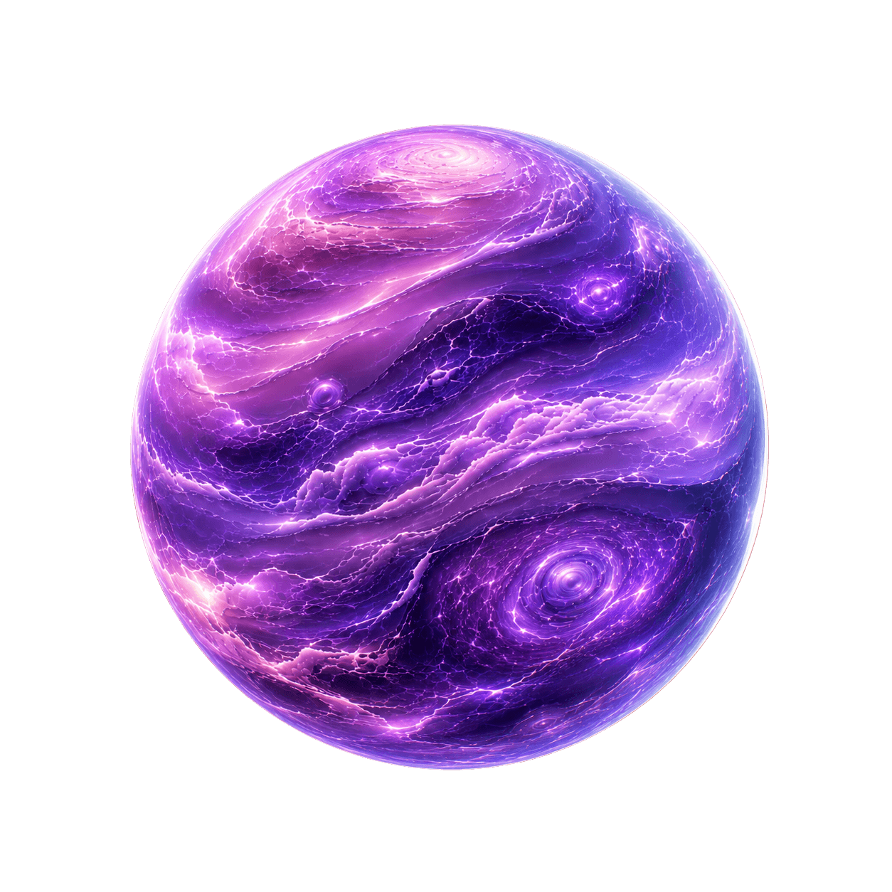 Planeta violeta decorativo